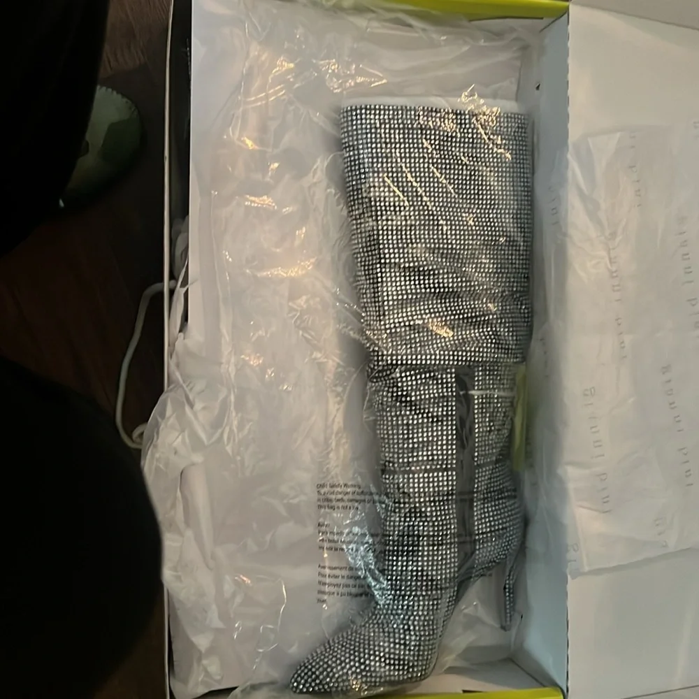 Gianni Bini Rhinestone Knee Boots - Picture 3 of 10